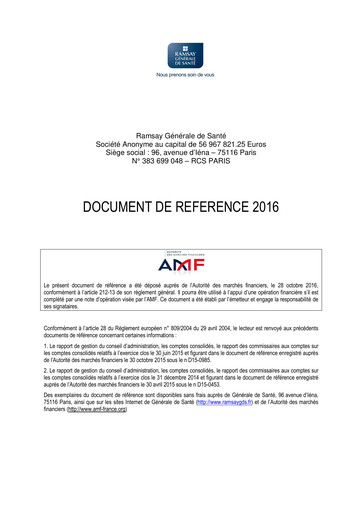 Vorschaubild Ramsay Générale de Santé Universelles Registrierungsdokument 2016