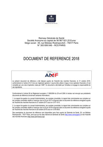 Vorschaubild Ramsay Générale de Santé Universelles Registrierungsdokument 2018