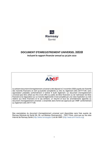 Vorschaubild Ramsay Générale de Santé Universelles Registrierungsdokument 2020