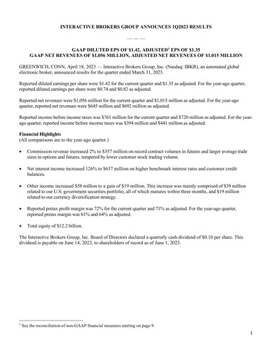 Thumbnail Interactive Brokers
 Quarterly Report 2023-q1