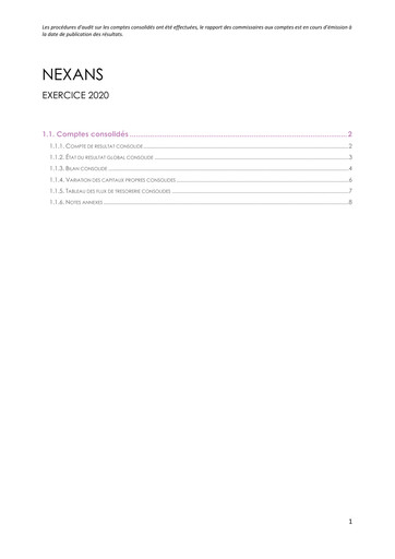 Vorschaubild Nexans Finanzmitteilung 2020
