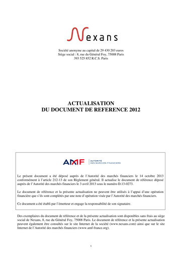 Thumbnail Nexans Universal Registration Document 2012