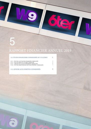 Miniature Métropole Télévision (Groupe M6) Rapport financier 2019