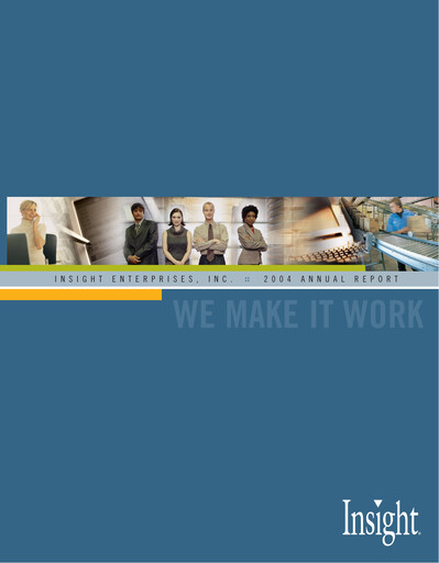 Thumbnail Insight Enterprises
 Annual Report 2004