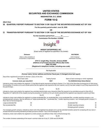 Thumbnail Insight Enterprises
 Quarterly Report 2026-q2