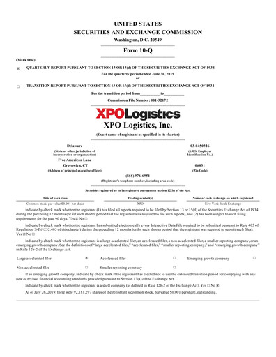 Thumbnail XPO Logistics Quarterly Report 2019-q2