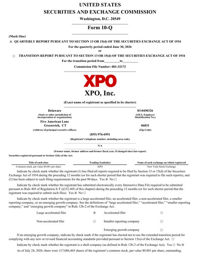 Thumbnail XPO Logistics Quarterly Report 2026-q2