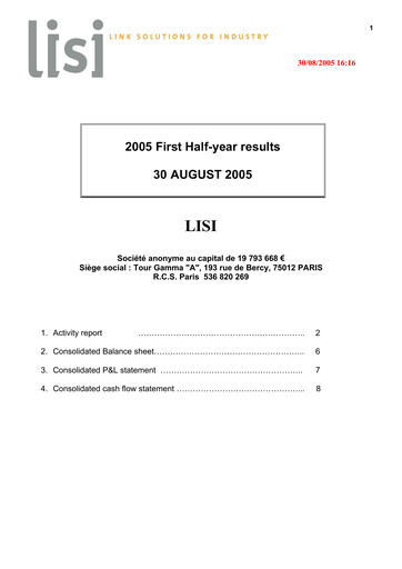 Thumbnail Lisi S.A. Half-year Report 2005