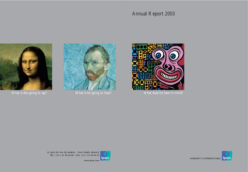 Thumbnail Ipsos Annual Report 2003