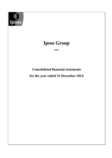 Thumbnail Ipsos Financial Statement 2014