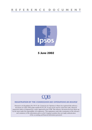 Thumbnail Ipsos Universal Registration Document 2001