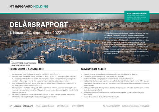 Thumbnail MT Højgaard Holding Quarterly Report 2022-q3