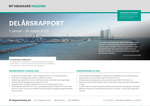 Thumbnail MT Højgaard Holding Quarterly Report 2023-q1