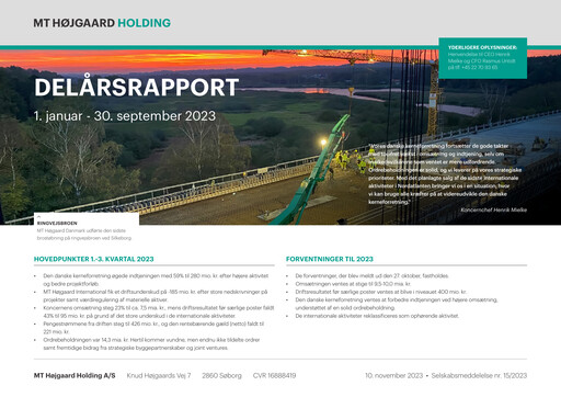 Thumbnail MT Højgaard Holding Quarterly Report 2023-q3