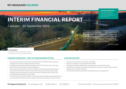 Thumbnail MT Højgaard Holding Quarterly Report 2023-q3