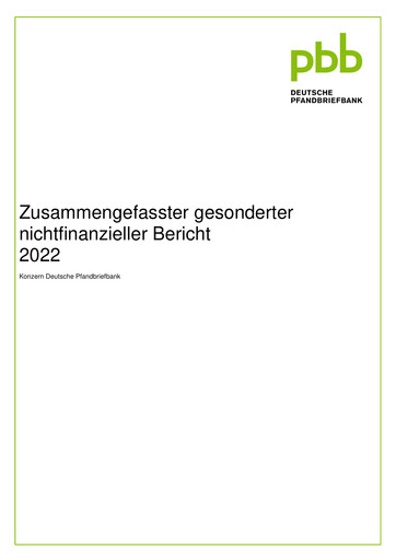 Thumbnail Deutsche Pfandbriefbank ESG Report 2022