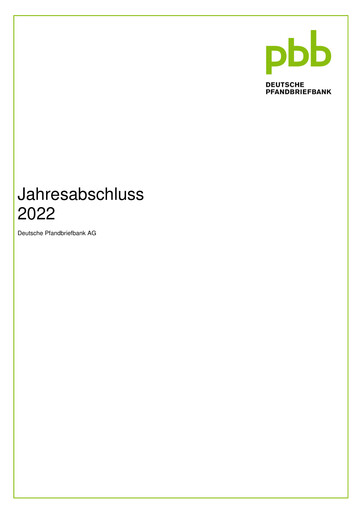 Thumbnail Deutsche Pfandbriefbank Financial Statement 2022