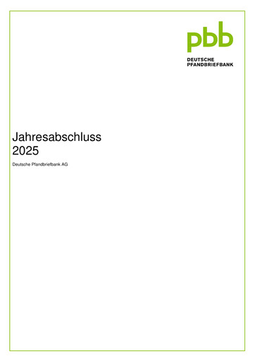 Thumbnail Deutsche Pfandbriefbank Financial Statement 2025