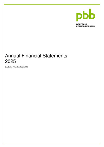 Thumbnail Deutsche Pfandbriefbank Financial Statement 2025