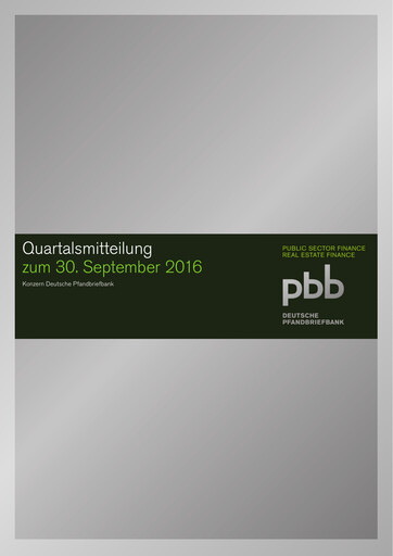 Vorschaubild Deutsche Pfandbriefbank Quartalsbericht 2016-q3