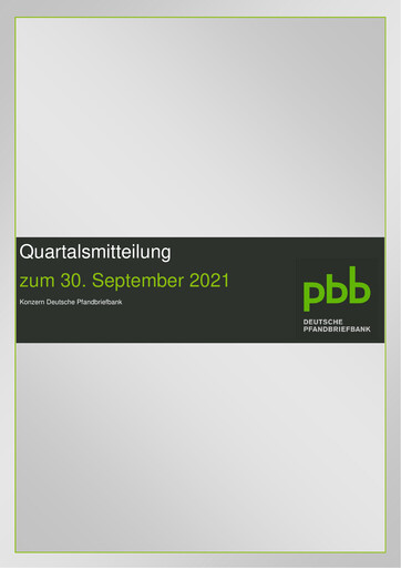 Vorschaubild Deutsche Pfandbriefbank Quartalsbericht 2021-q3