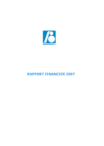 Thumbnail Savencia Fromage & Dairy Financial Report 2007