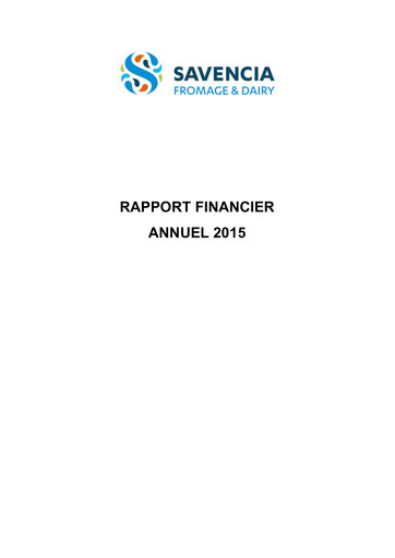 Thumbnail Savencia Fromage & Dairy Financial Report 2015