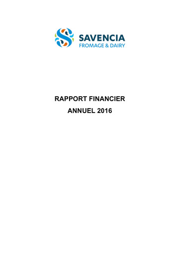 Thumbnail Savencia Fromage & Dairy Financial Report 2016