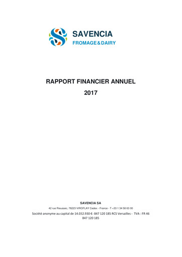 Thumbnail Savencia Fromage & Dairy Financial Report 2017