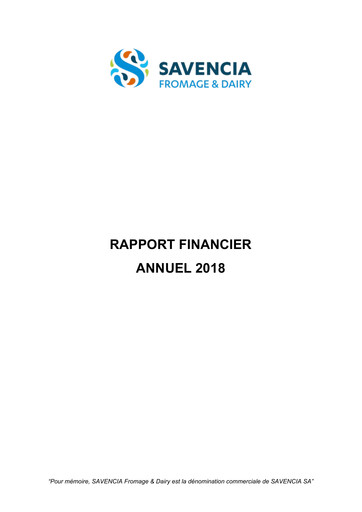Thumbnail Savencia Fromage & Dairy Financial Report 2018