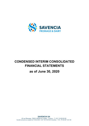 Thumbnail Savencia Fromage & Dairy Half-year Report 2020-h1