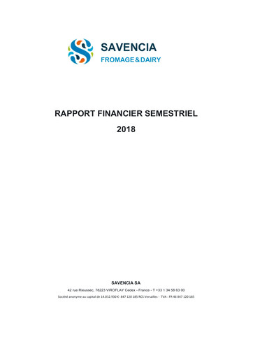 Thumbnail Savencia Fromage & Dairy Half-year Report 2018-h1