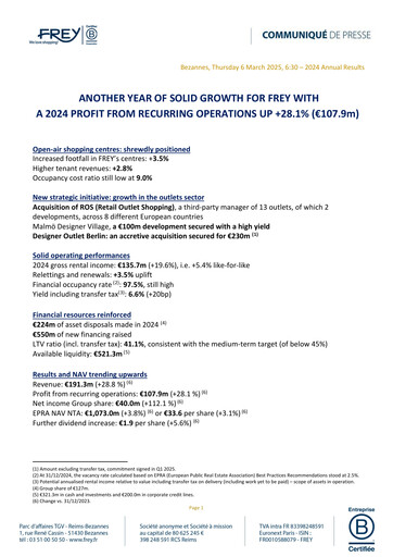 Thumbnail Frey SA Annual Report 2024