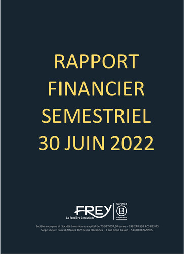 Miniature Frey SA Rapport semestriel 2022