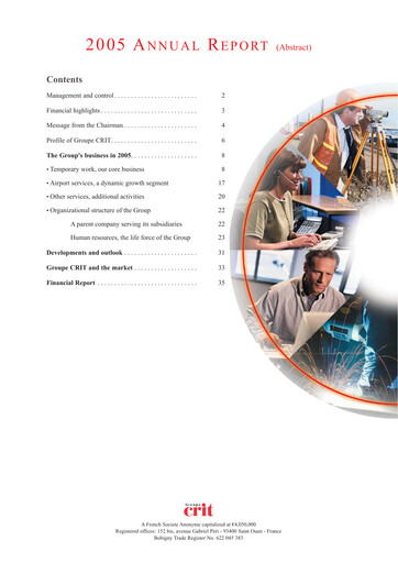 Thumbnail Groupe CRIT  Annual Report 2005