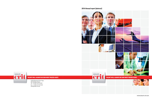 Thumbnail Groupe CRIT  Annual Report 2014