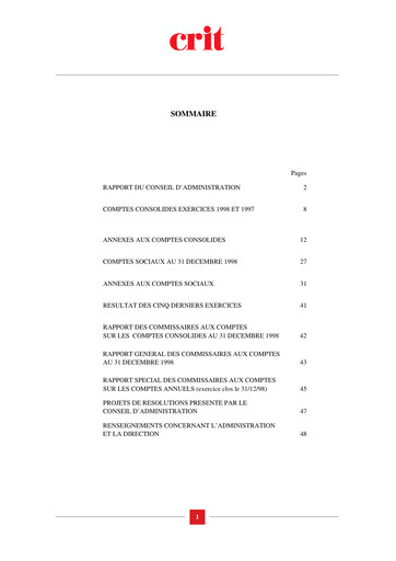 Thumbnail Groupe CRIT  Annual Report 1998