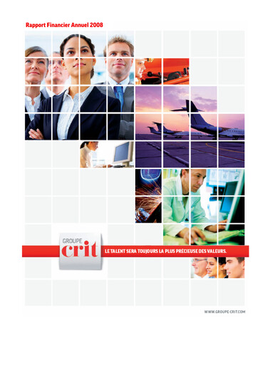 Thumbnail Groupe CRIT  Financial Report 2008