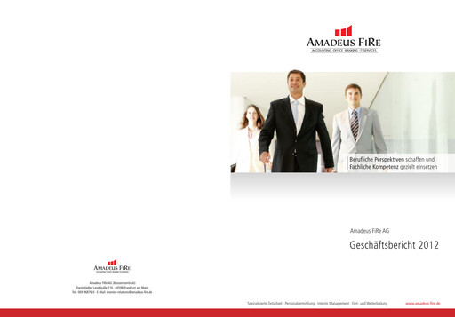 Thumbnail Amadeus Fire Annual Report 2012