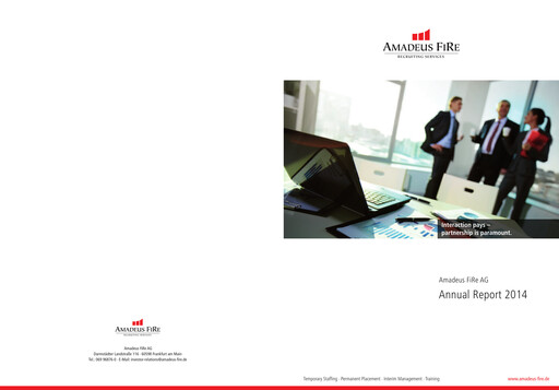 Thumbnail Amadeus Fire Annual Report 2014