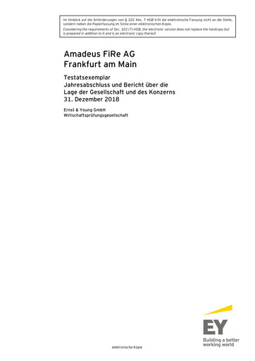 Miniature Amadeus Fire Bilan financier 2018