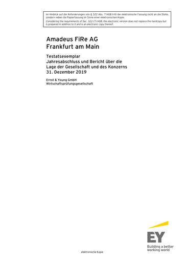 Miniature Amadeus Fire Bilan financier 2019