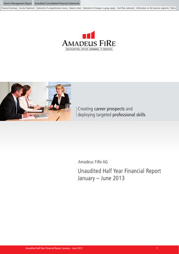 Miniature Amadeus Fire Rapport semestriel 2013-h1