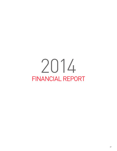 Thumbnail Lectra SA Financial Report 2014