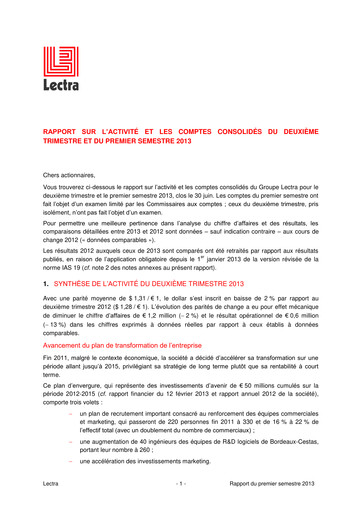 Thumbnail Lectra SA Half-year Report 2013-h1