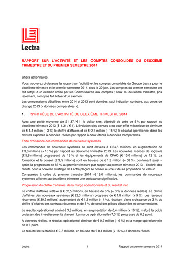 Thumbnail Lectra SA Half-year Report 2014-h1