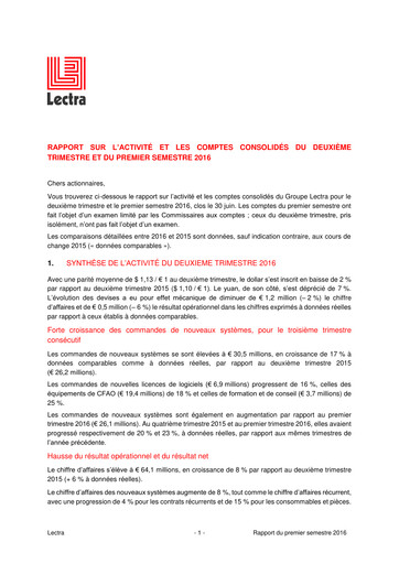 Thumbnail Lectra SA Half-year Report 2016-h1