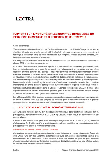 Thumbnail Lectra SA Half-year Report 2019-h1