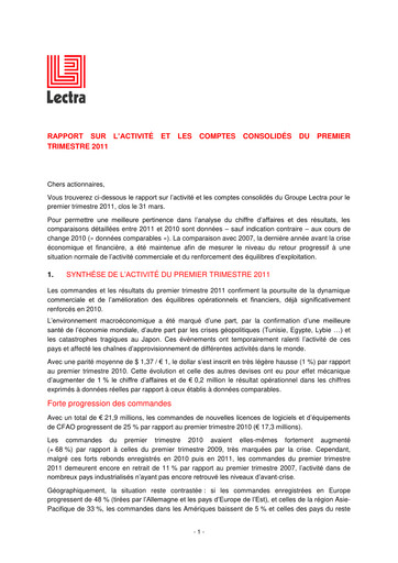 Thumbnail Lectra SA Quarterly Report 2011-q1