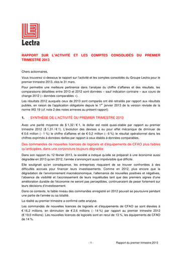 Thumbnail Lectra SA Quarterly Report 2013-q1